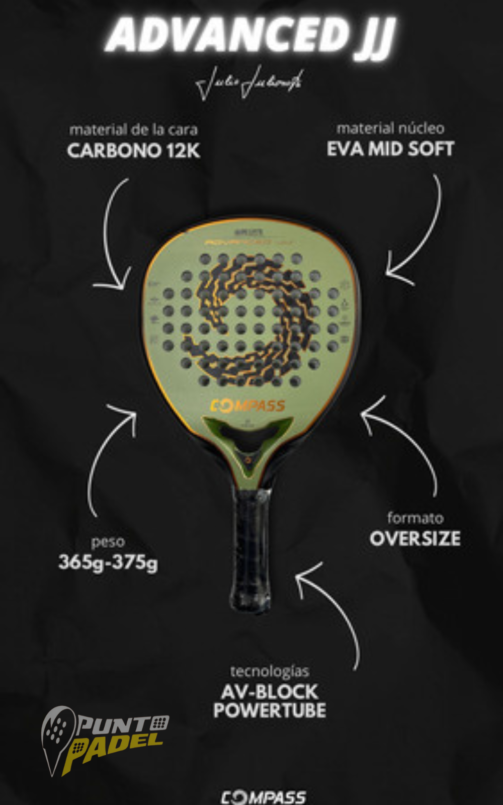Paleta Compass Advanced JJ 2024 Carbono 12K