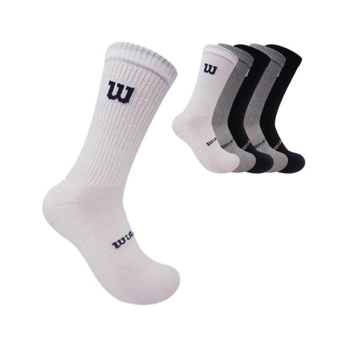 Pack x 6 Pares De Medias Wilson Largas En 3 Colores