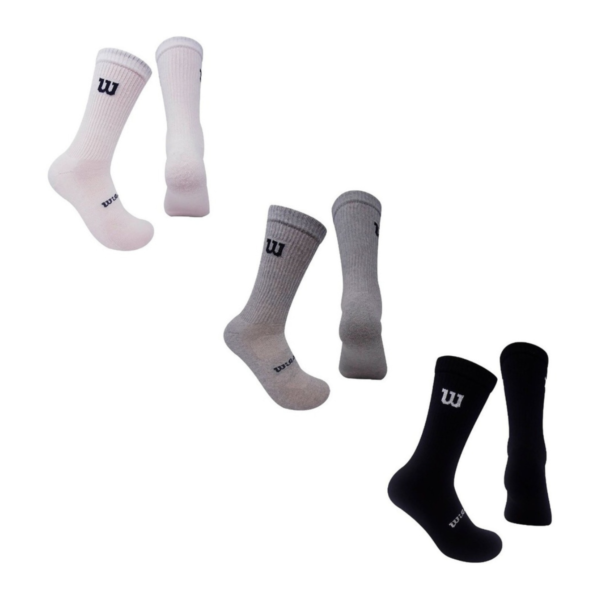 Pack x 6 Pares De Medias Wilson Largas En 3 Colores